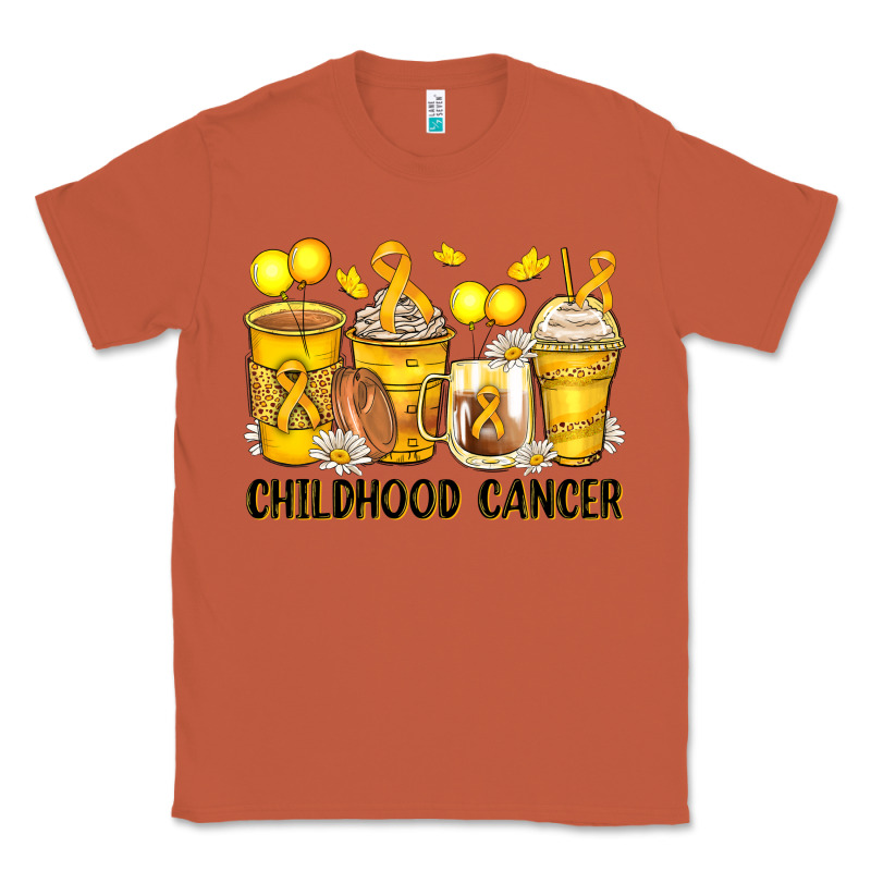 Childhood Cancer Coffee Cups Classic Tee by Zillion Design Studio | Teevron