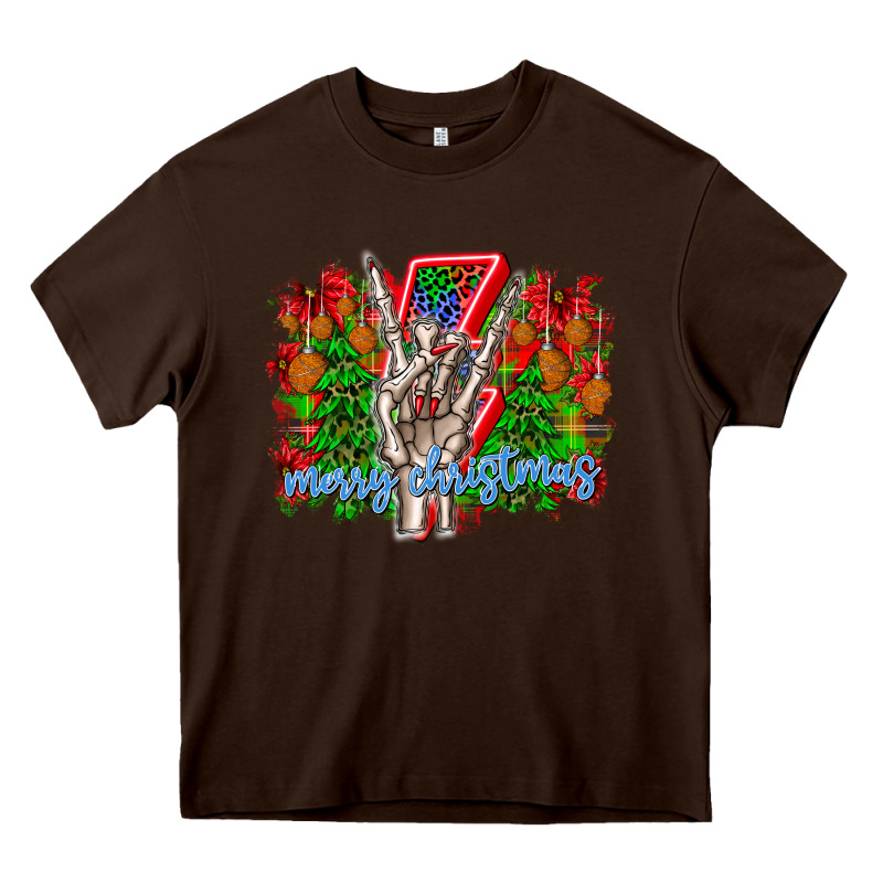 Punk Rock Merry Christmas Heavy Core Tee by CowhideDigitalArt | Teevron