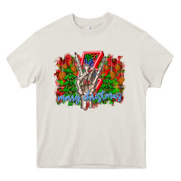 Cream punk rock Merry Christmas Heavy Core Tee - CowhideDigitalArt