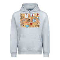 Heather Grey nurse Urban Hoodie - MaliasSmallBusiness