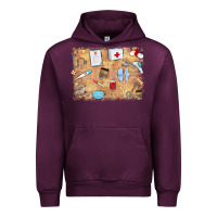 Mauve Wine nurse Urban Hoodie - MaliasSmallBusiness