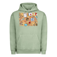 Pigment Oil Green nurse Urban Hoodie - MaliasSmallBusiness