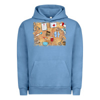 Pigment Pebble Blue nurse Urban Hoodie - MaliasSmallBusiness