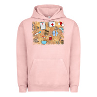 Pigment Salmon nurse Urban Hoodie - MaliasSmallBusiness