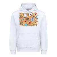 White nurse Urban Hoodie - MaliasSmallBusiness