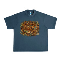Midnight Navy leopard tooled leather turquoise Urban Heavy Tee - RanaPortraitStore