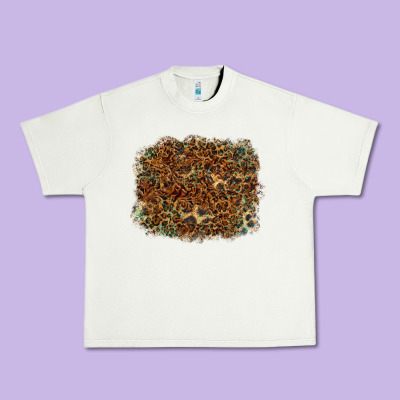 Urban Heavy Tee leopard tooled leather turquoise