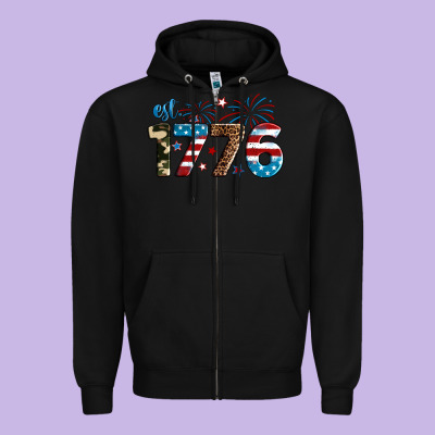 Est. 1776 Zipper Hoodie Designed By Neo Western