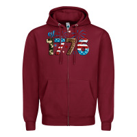 Burgundy Est. 1776 Zipper Hoodie - Neo Western