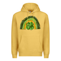 Antique Gold st patrick s day shamrock rainbow Premium Hoodie - MaliasSmallBusiness