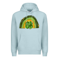 Blue Mist st patrick s day shamrock rainbow Premium Hoodie - MaliasSmallBusiness