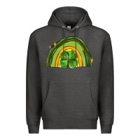 Charcoal Heather st patrick s day shamrock rainbow Premium Hoodie - MaliasSmallBusiness