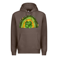 Coffee st patrick s day shamrock rainbow Premium Hoodie - MaliasSmallBusiness