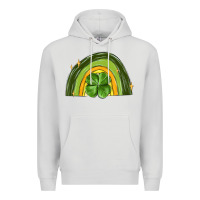 Dove Grey st patrick s day shamrock rainbow Premium Hoodie - MaliasSmallBusiness