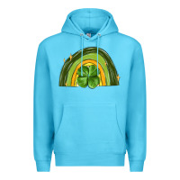 Ocean Blue st patrick s day shamrock rainbow Premium Hoodie - MaliasSmallBusiness