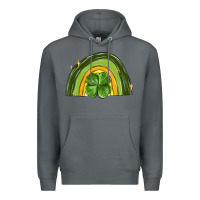 Rock st patrick s day shamrock rainbow Premium Hoodie - MaliasSmallBusiness