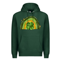Sports Green st patrick s day shamrock rainbow Premium Hoodie - MaliasSmallBusiness