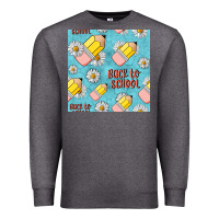 Charcoal Heather back to school seamless pattern Premium Sweatshirt - BundleAndBundleShop