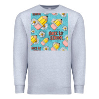 Heather Grey back to school seamless pattern Premium Sweatshirt - BundleAndBundleShop