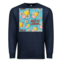 Navy back to school seamless pattern Premium Sweatshirt - BundleAndBundleShop