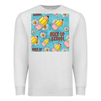 Oatmeal Heather back to school seamless pattern Premium Sweatshirt - BundleAndBundleShop