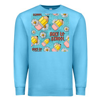 Ocean Blue back to school seamless pattern Premium Sweatshirt - BundleAndBundleShop