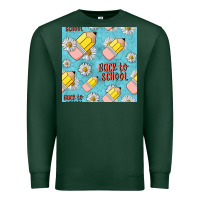 Sports Green back to school seamless pattern Premium Sweatshirt - BundleAndBundleShop