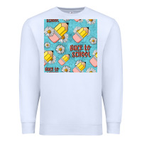 White back to school seamless pattern Premium Sweatshirt - BundleAndBundleShop