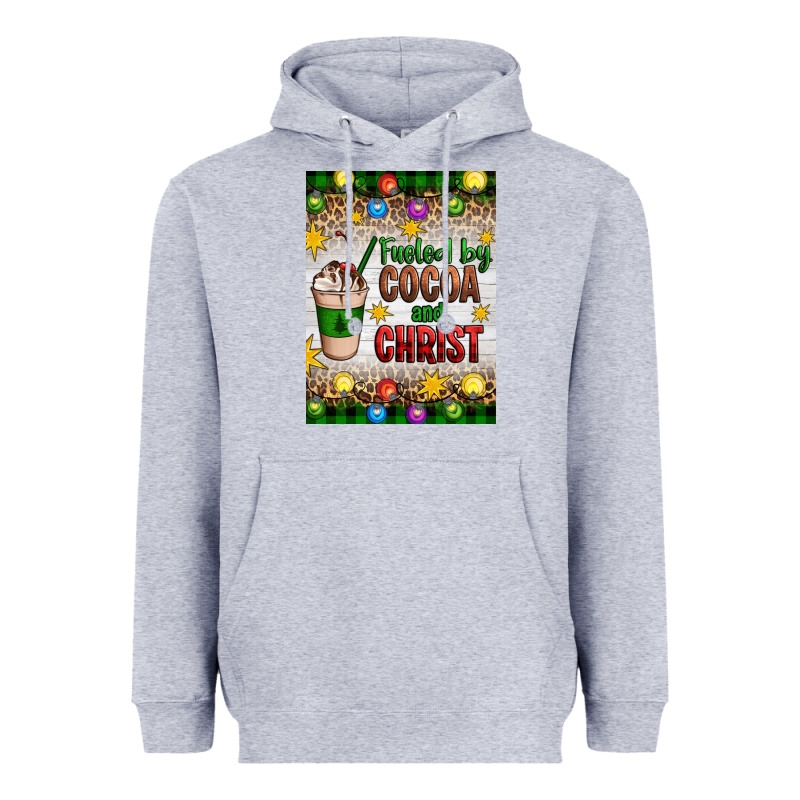 Christmas Fueled By Cocoa And Christ Heavyweight Hoodie by Artiststas | Teevron