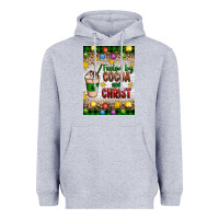 Heather Grey christmas fueled by cocoa and christ Heavyweight Hoodie - Artiststas