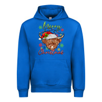 Cobalt merry christmas cow Urban Hoodie - MaliasSmallBusiness
