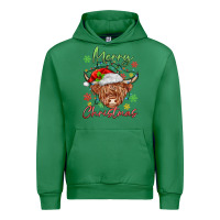 Emerald merry christmas cow Urban Hoodie - MaliasSmallBusiness