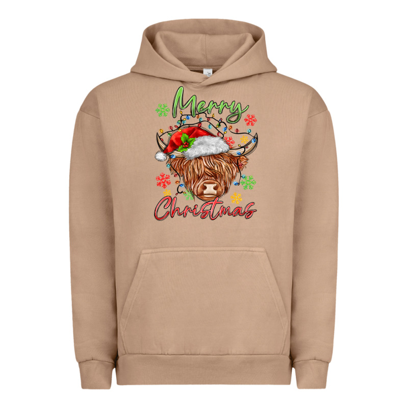 Merry Christmas Cow Urban Hoodie by MaliasSmallBusiness | Teevron