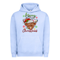 Pigment Grape Ice merry christmas cow Urban Hoodie - MaliasSmallBusiness
