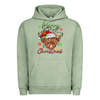 Pigment Oil Green merry christmas cow Urban Hoodie - MaliasSmallBusiness