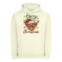 Pigment Pistachio merry christmas cow Urban Hoodie - MaliasSmallBusiness
