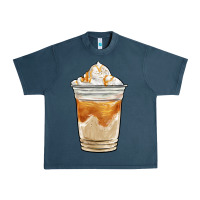 Midnight Navy iced caramel frappuccino coffee Urban Heavy Tee - BarkalooDesign