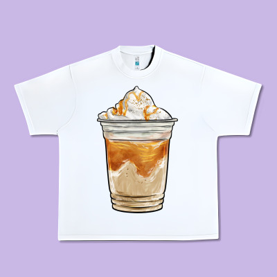 Iced Caramel Frappuccino Coffee Urban Heavy Tee Designed By Barkaloodesign
