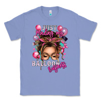 Colony Blue just minding my balloon business messy bun Classic Tee - texasbilliewilder