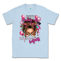 Dusty Blue just minding my balloon business messy bun Classic Tee - texasbilliewilder
