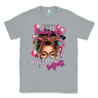 Heather Grey just minding my balloon business messy bun Classic Tee - texasbilliewilder