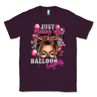 Plum just minding my balloon business messy bun Classic Tee - texasbilliewilder