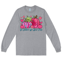 Heather Grey in october we wear pink Long Sleeve Tee - Zillion Design Studio