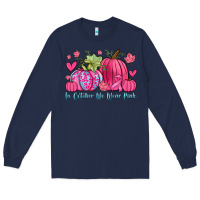 Navy in october we wear pink Long Sleeve Tee - Zillion Design Studio