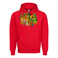 Red hello fall Zipper Hoodie - CowhideDigitalArt