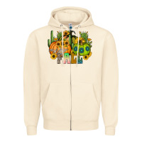 Sandshell hello fall Zipper Hoodie - CowhideDigitalArt