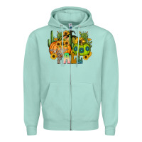Seafoam hello fall Zipper Hoodie - CowhideDigitalArt