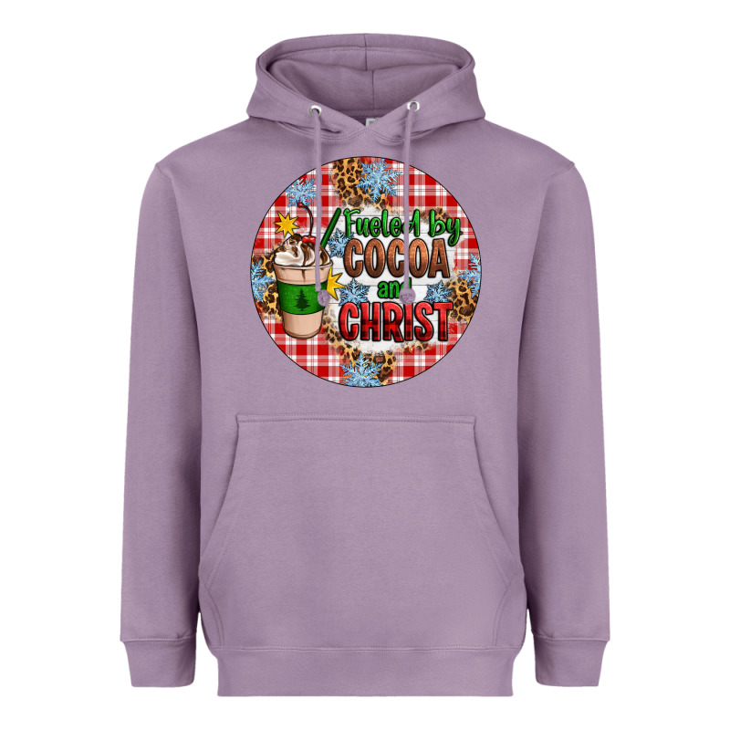 Christmas Fueled By Cocoa And Christ Ornament Heavyweight Hoodie by Artiststas | Teevron