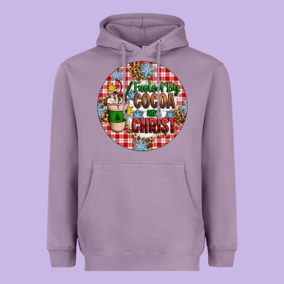 Christmas Fueled By Cocoa And Christ Ornament Heavyweight Hoodie Designed By Artiststas