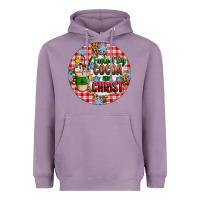Lavender christmas fueled by cocoa and christ ornament Heavyweight Hoodie - Artiststas